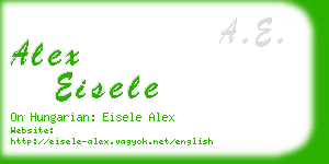 alex eisele business card